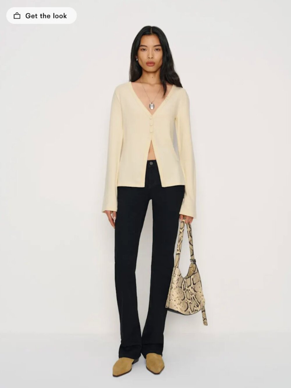 Reformation Millie Knit Top Yellow - Size M